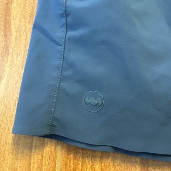 Janji Blue Athletic Shorts Drawstring Elastic Waist M Medium w/ Zipper Pockets - Picture 2 of 7